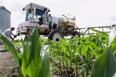 Photo by Seth Perlman/Associated Press A farmer refills his sprayer with the weed killer glyphosate on a farm near Auburn, Illinois.